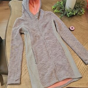 Bench Gray and Pink Hooded Jacket Size S